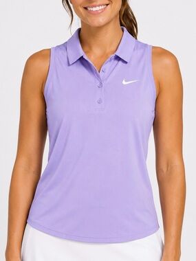 Nike Golf Women’s Sleeveless Polo Tank Top Lavender purple Size Large athletic